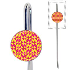 Pink And Yellow Shapes Pattern Book Mark