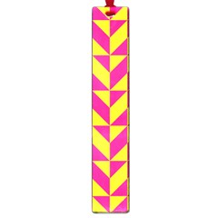 Pink And Yellow Shapes Pattern Large Book Mark