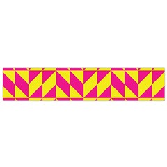 Pink And Yellow Shapes Pattern Flano Scarf