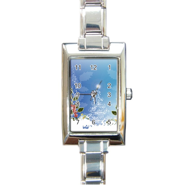 Christmas Tree Rectangle Italian Charm Watches