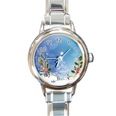 Christmas Tree Round Italian Charm Watches