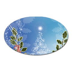 Christmas Tree Oval Magnet by FantasyWorld7