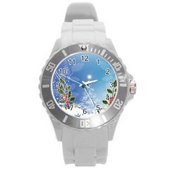 Christmas Tree Round Plastic Sport Watch (l)