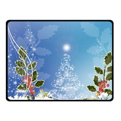 Christmas Tree Double Sided Fleece Blanket (small) 