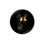 Beautiful Bird In Gold And Black Hat Clip Ball Marker (10 pack) Front