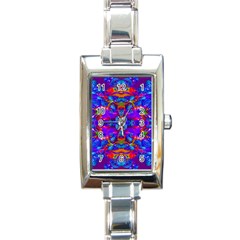 Abstract 4 Rectangle Italian Charm Watches by icarusismartdesigns