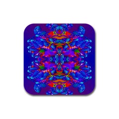 Abstract 4 Rubber Square Coaster (4 Pack) 