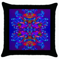 Abstract 4 Throw Pillow Cases (black)