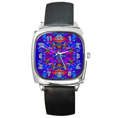 Abstract 4 Square Metal Watches