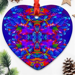 Abstract 4 Heart Ornament (2 Sides) by icarusismartdesigns