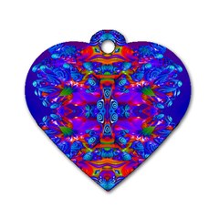 Abstract 4 Dog Tag Heart (one Side)