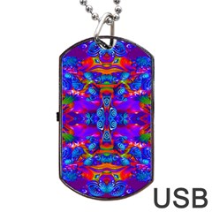 Abstract 4 Dog Tag Usb Flash (one Side) by icarusismartdesigns