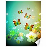 Flowers With Wonderful Butterflies Canvas 12  x 16   11.86 x15.41  Canvas - 1