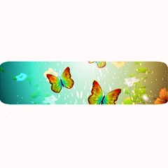 Flowers With Wonderful Butterflies Large Bar Mats