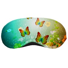 Flowers With Wonderful Butterflies Sleeping Masks