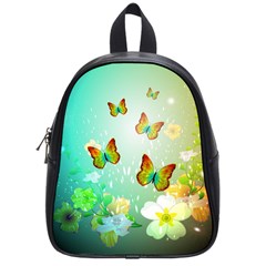 Flowers With Wonderful Butterflies School Bags (small) 