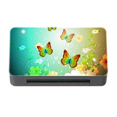 Flowers With Wonderful Butterflies Memory Card Reader With Cf