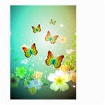 Flowers With Wonderful Butterflies Large Garden Flag (Two Sides) Front