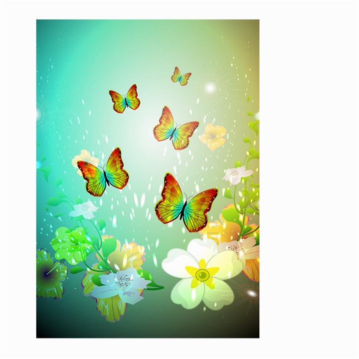 Flowers With Wonderful Butterflies Large Garden Flag (Two Sides)