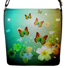 Flowers With Wonderful Butterflies Flap Messenger Bag (s)