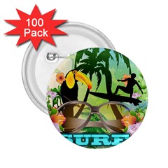 Surfing 2 25  Buttons (100 Pack)  by FantasyWorld7