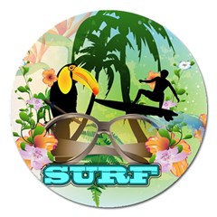 Surfing Magnet 5  (round)