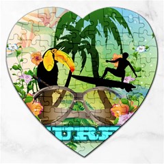 Surfing Jigsaw Puzzle (heart)