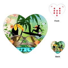 Surfing Playing Cards (heart) 