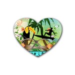 Surfing Heart Coaster (4 pack)  Front