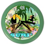 Surfing Color Wall Clocks Front