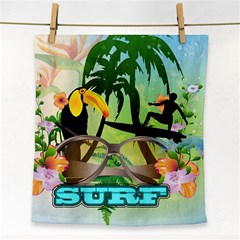 Surfing Face Towel by FantasyWorld7