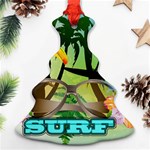 Surfing Christmas Tree Ornament (2 Sides) Front