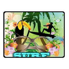 Surfing Double Sided Fleece Blanket (small) 