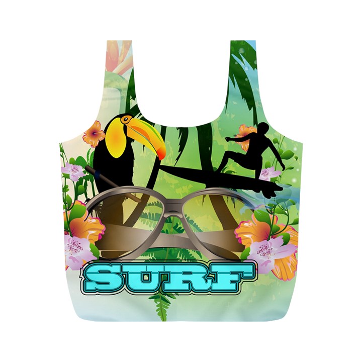 Surfing Full Print Recycle Bags (M) 