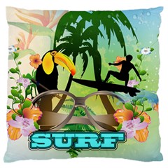 Surfing Standard Flano Cushion Cases (one Side) 