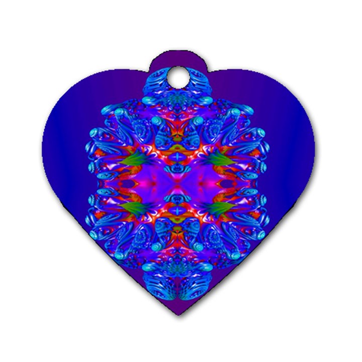 Abstract 5 Dog Tag Heart (One Side)