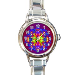 Abstract 6 Round Italian Charm Watches