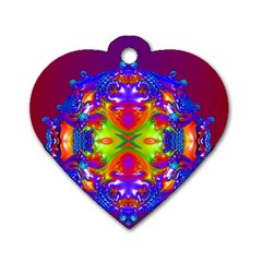 Abstract 6 Dog Tag Heart (one Side)