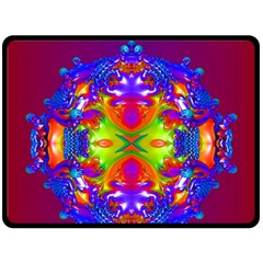 Abstract 6 Double Sided Fleece Blanket (large) 