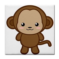 Kawaii Monkey Tile Coasters