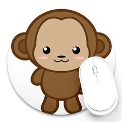 Kawaii Monkey Round Mousepads by KawaiiKawaii