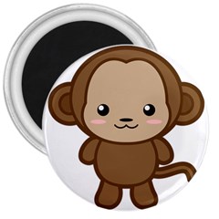 Kawaii Monkey 3  Magnets