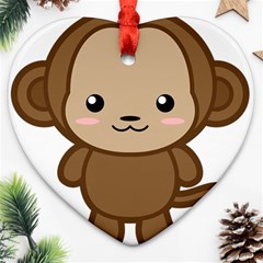 Kawaii Monkey Ornament (heart) 