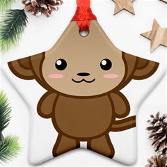 Kawaii Monkey Ornament (star) 