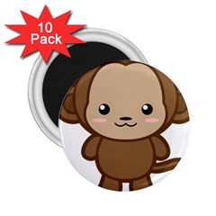 Kawaii Monkey 2 25  Magnets (10 Pack) 