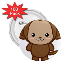 Kawaii Monkey 2 25  Buttons (100 Pack)  by KawaiiKawaii