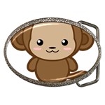 Kawaii Monkey Belt Buckles Front