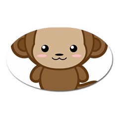 Kawaii Monkey Oval Magnet by KawaiiKawaii