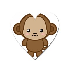 Kawaii Monkey Heart Magnet