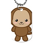 Kawaii Monkey Dog Tag (One Side) Front